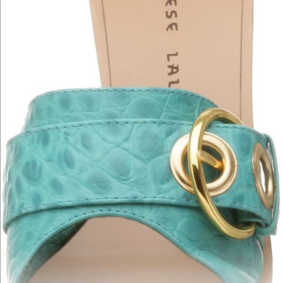 Chinese Laundry Amore Woman’s High heel Sandal Shoe NEW Aqua color Various Sizes - Picture 6 of 11